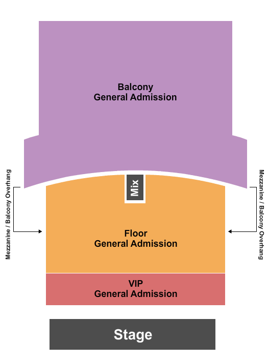 The Aztec Theatre Endstage - VIP & All GA Seating Chart