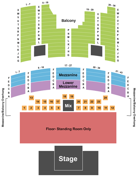 The Aztec Theatre NXT Live Seating Chart