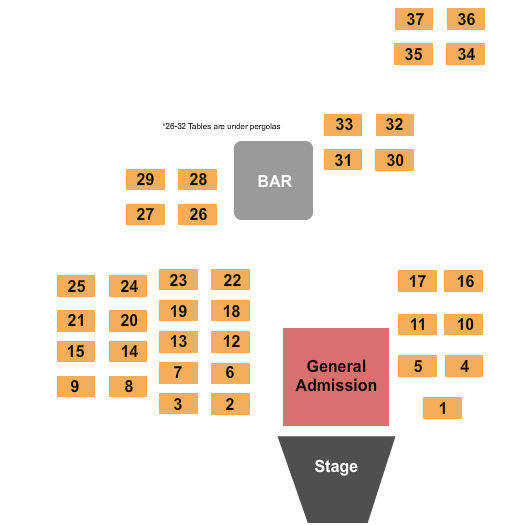 The Backyard - Seguin GA/Tables Seating Chart