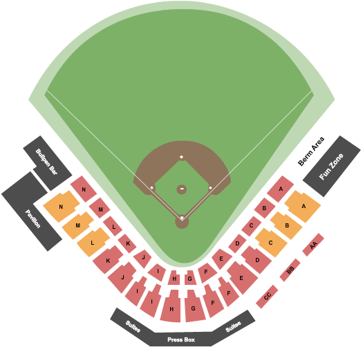 The Ballpark at Jackson Baseball Seating Chart
