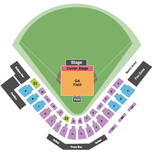 The Ballpark at Jackson Willie Nelson Seating Chart