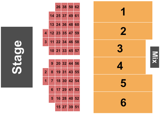 The Event At Graton Resort & Casino Endstage - Tables Seating Chart