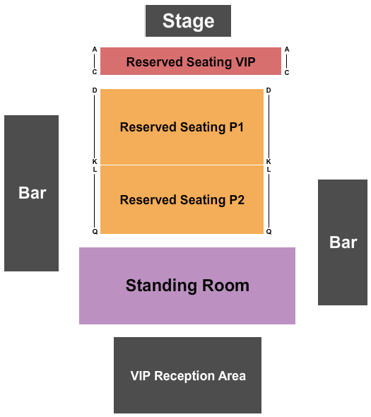 The Ballroom at Warehouse Live, Reserved & GA Seating Chart Star Tickets