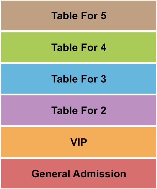 The Banyan Live GA/VIP/Tables 2 Seating Chart