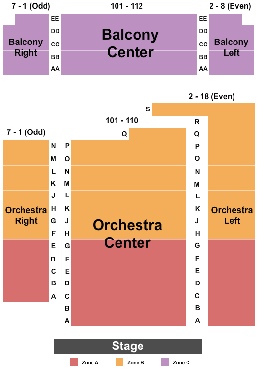 Wolf Trap Seating Chart