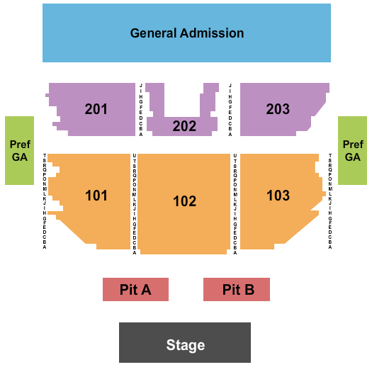 The Barnyard Entertainment Venue End Stage Pits Seating Chart