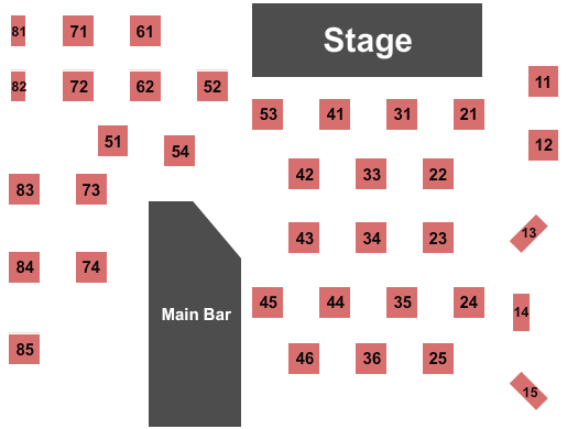 The Basement East - Nashville Tables Seating Chart