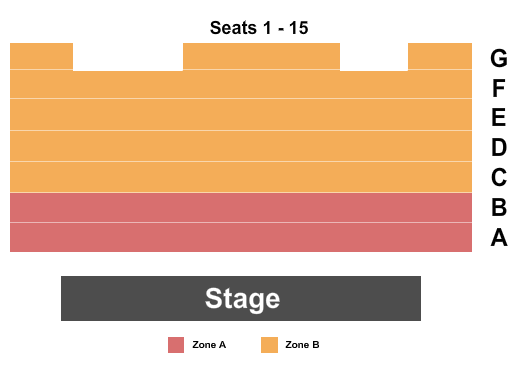 Theatre Four at Theatre Row End Stage Zone Seating Chart