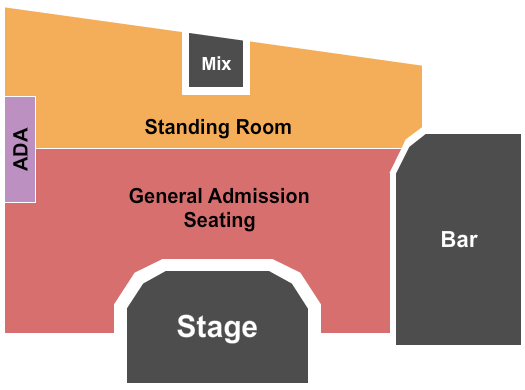 The Bell House GA/SRO Seating Chart