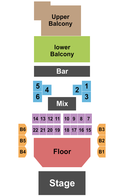 The Blue Note - MO Endstage GA Floor 2 Seating Chart