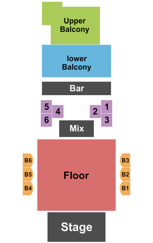 The Blue Note - MO Endstage GA Floor Seating Chart