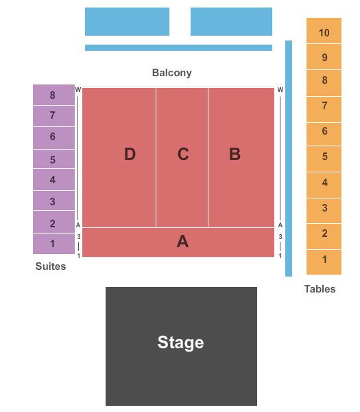 The Factory in Deep Ellum End Stage Reserved Seating Chart