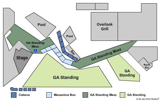Boulevard Pool At the Cosmopolitan of Las Vegas General Admission Seating Chart