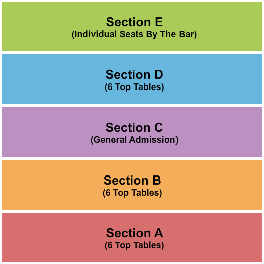 The Breakers Marina Tables/GA Seating Chart