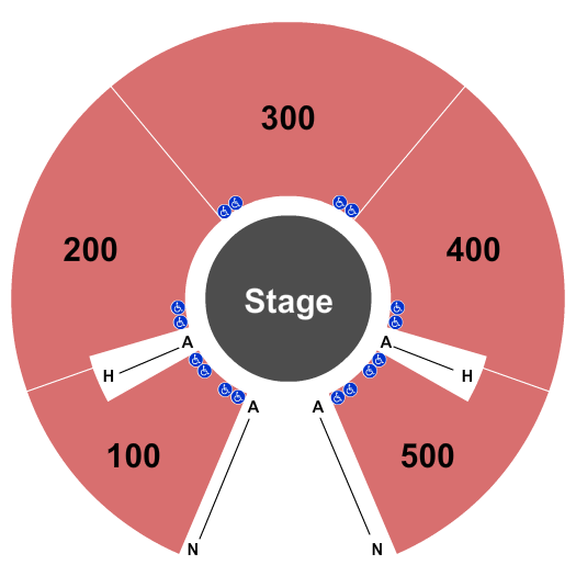 The Broadway Tent Center Stage Seating Chart