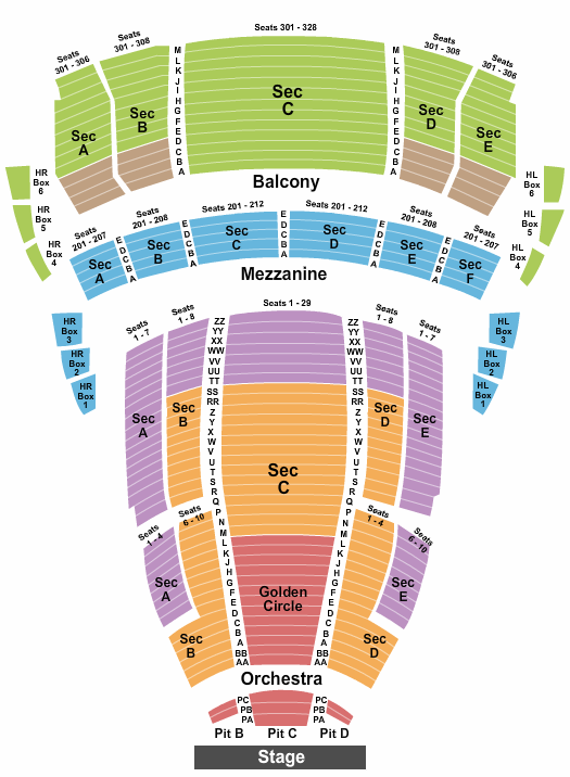 The Buell Theatre Theatre Int Zone Seating Chart