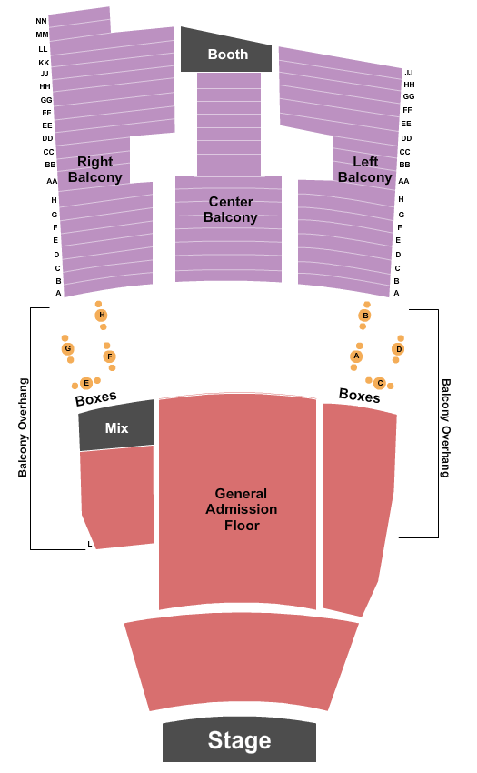 The Cabot - Cabot Performing Arts Center Endstage GA Floor Seating Chart