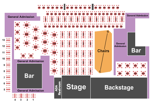 The Canyon Club Seating Chart