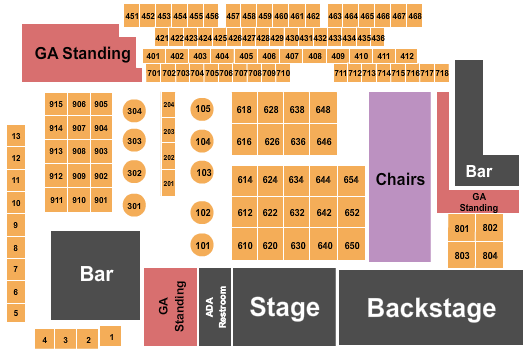 The Canyon - Montclair Endstage 4 Seating Chart