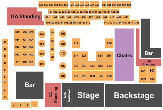 The Canyon - Montclair Endstage 5 Seating Chart