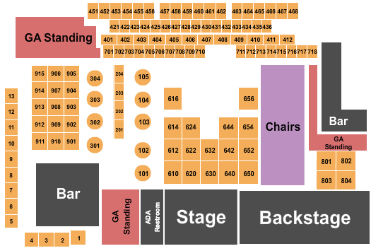 The Canyon - Montclair Next Event Seating Chart