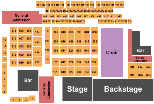 seating chart for The Canyon - Montclair - Endstage - eventticketscenter.com