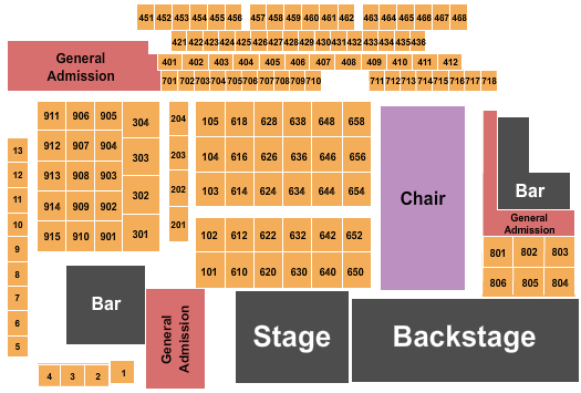 The Canyon Seating Chart & Maps - Montclair