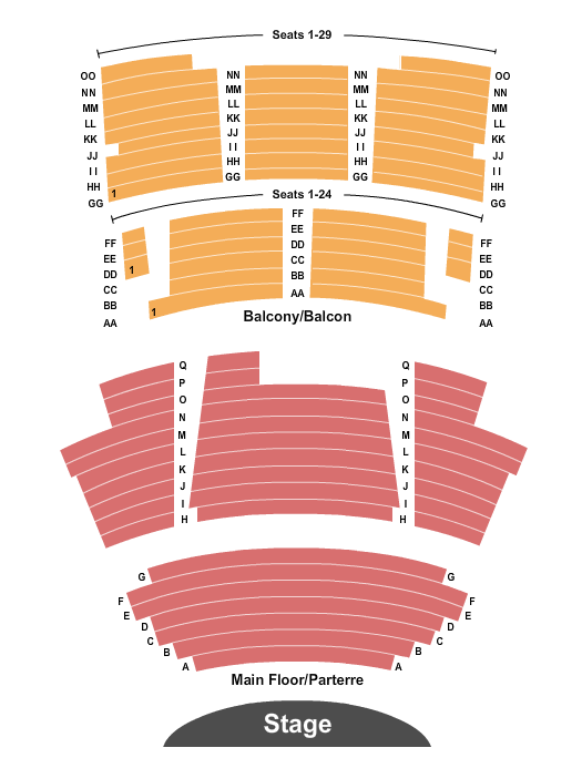 Capitol Theatre - New Brunswick End Stage 3 Seating Chart