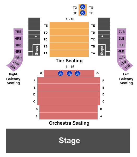 The Cary Theater Seating Map