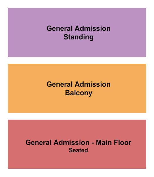 The Castle Theatre 3 GA Levels Seating Chart