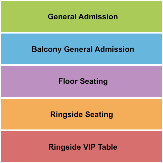 The Catalyst GA/Balcony/Ringside Seating Chart