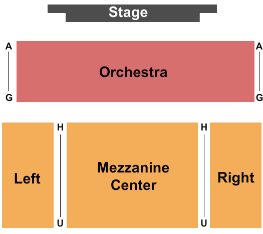 The Center for Humanities and Arts End Stage Seating Chart