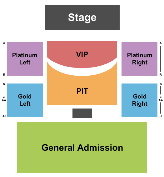 The Chiefs Event Center at Shoshone-Bannock Casino Endstage Pit & VIP Seating Chart