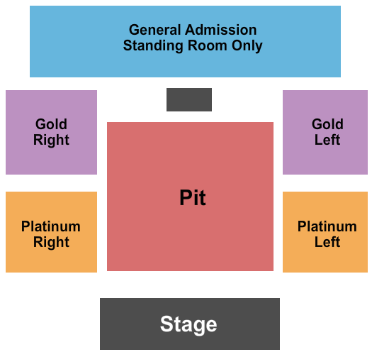 The Chiefs Event Center at Shoshone-Bannock Casino Endstage GA Pit Seating Chart