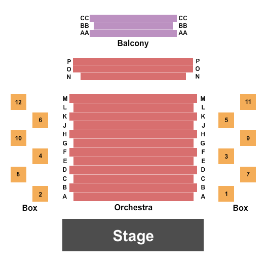 The Clarice Smith Performing Arts Center - Dance Theatre Endstage Seating Chart