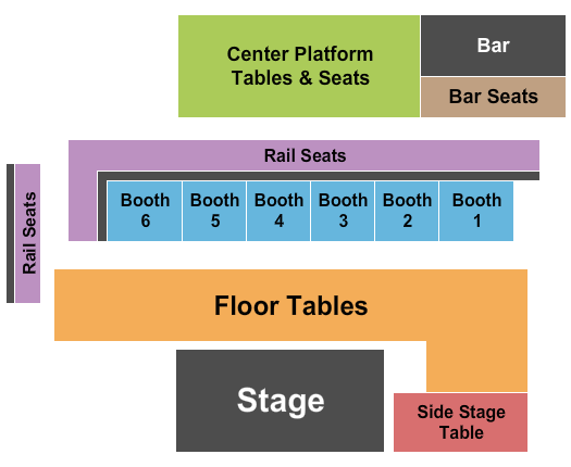 The Club at Napa Music Hall Seating Chart
