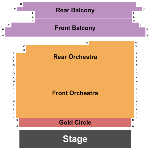 The Colonial Theatre - Phoenixville Endstage GC Seating Chart