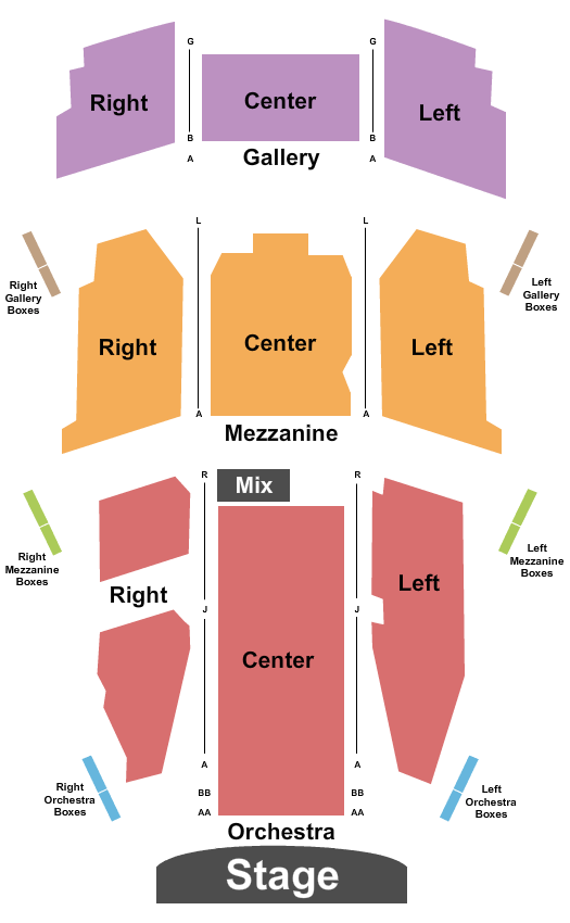 Colonial Theatre - Pittsfield Seating Map