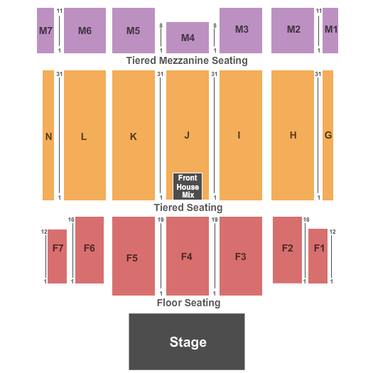 Caesars Seating Chart