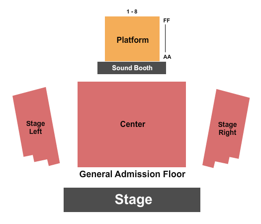 The Commonwealth Room Endstage GA Floor Seating Chart