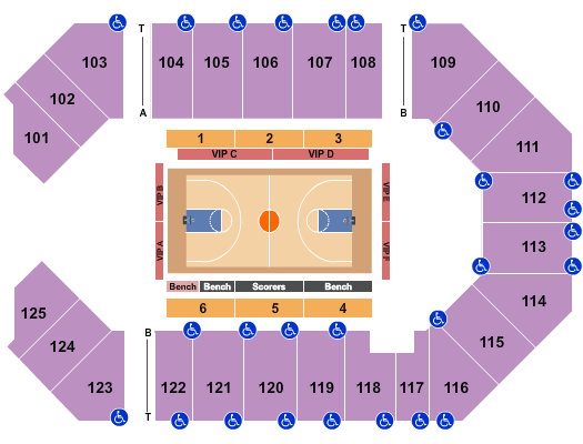 The Corbin Arena - KY Basketball - Globetrotters Seating Chart