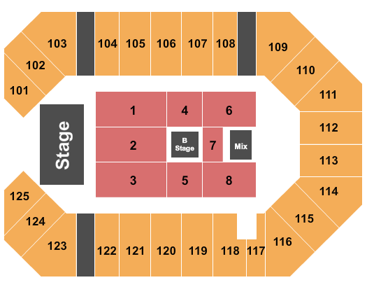 The Corbin Arena - KY Casting Crowns Seating Chart