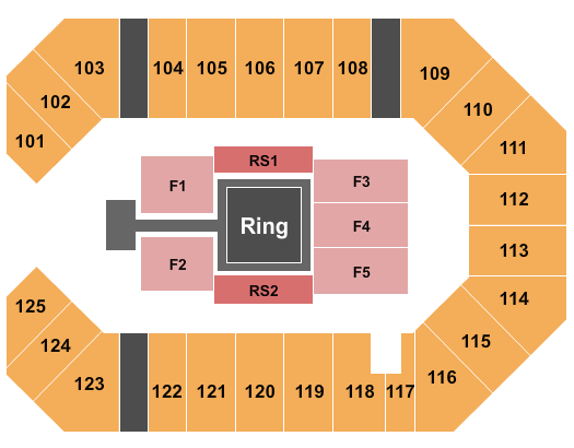The Corbin Arena - KY WWE2 Seating Chart