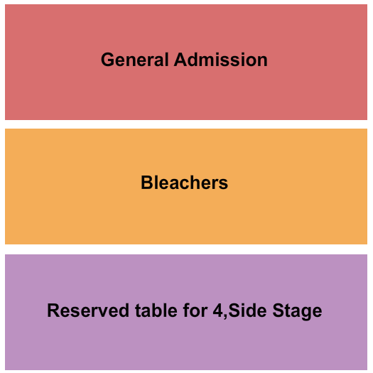 The Crescent Ballroom - Phoenix GA/Bleachers/Table Seating Chart