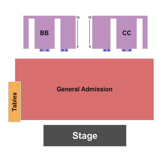 The Criterion - Oklahoma City Endstage GA Floor/Tables 2 Seating Chart
