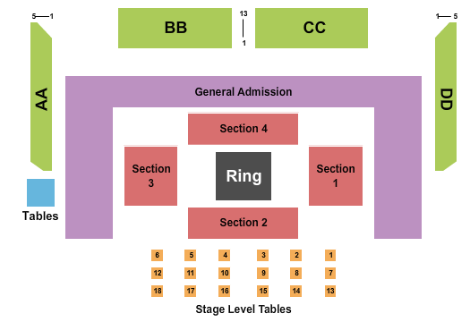 The Criterion - Oklahoma City Wrestling - MicroMania Seating Chart