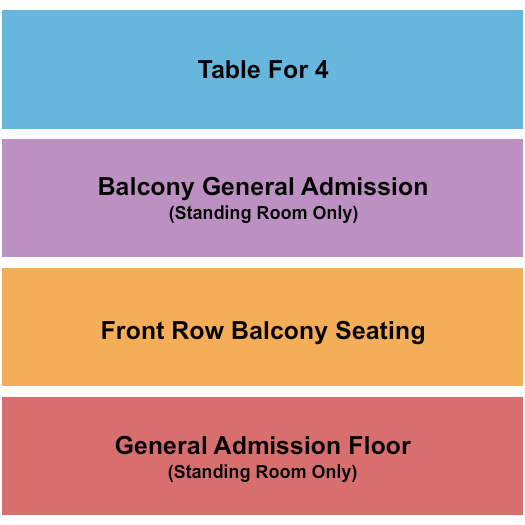 The Criterion - Oklahoma City GA Floor/Balcony/Tables Seating Chart