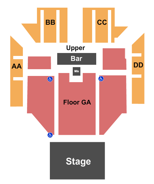 The Criterion - Oklahoma City Endstage GA Floor Seating Chart