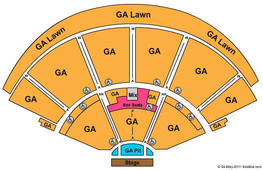 The Cynthia Woods Mitchell Pavilion General Admission Seating Chart