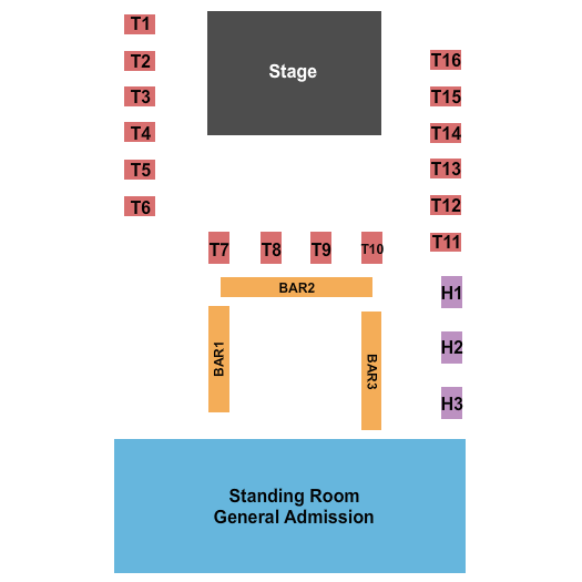 The Dark Room at The Grandel End Stage Seating Chart